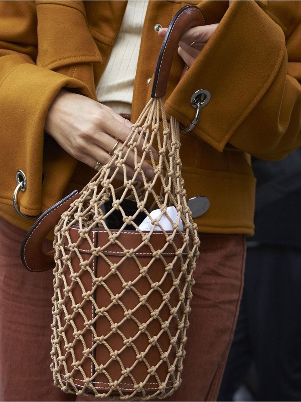 STAUD Leather Bucket Bag